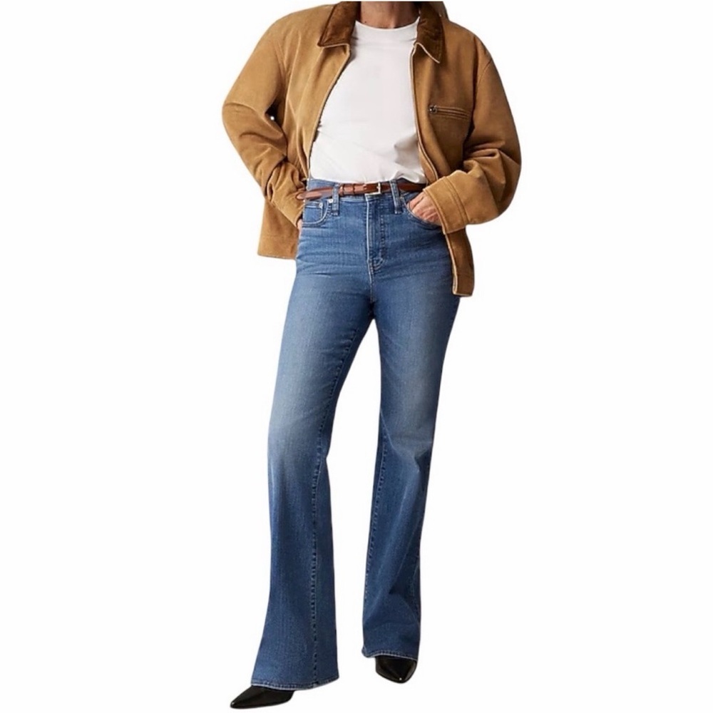 J.Crew Women's Jean Size 33 Dark Blue Bootcut‎ Stretch High Rise 36x29.5 Denim